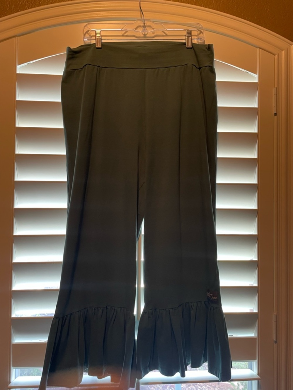 Matilda Jane Women’s Ruffle Hem Wide-Leg Pants - perfect green!